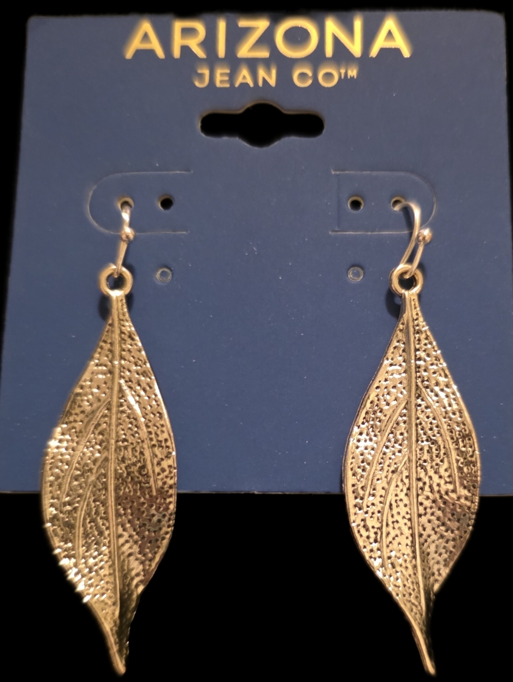 Goldtone Leaf Drop Earrings